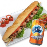 Serres Delivery Σουβλάκι ο Σώτος Μπαγκέτα με διπλό κρεατικό απ'όλα και αναψυκτικό