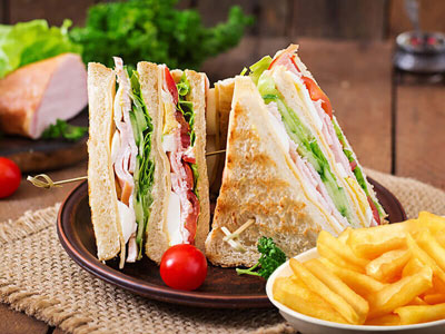 Serres Delivery Mamma`s Pizza Club sandwich Γαλοπούλα