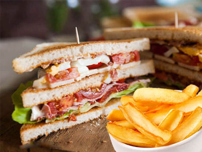 Serres Delivery Mamma`s Pizza Club sandwich Ζαμπόν